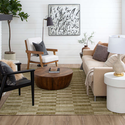 Bobby Berk Broken Stripe By Bobby Berk  Moss  Modern/Contemporary