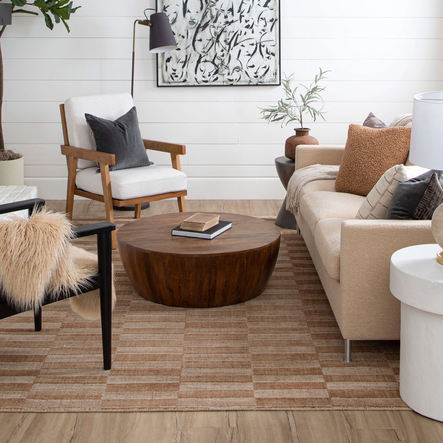 Bobby Berk Broken Stripe By Bobby Berk  Sienna  Modern/Contemporary