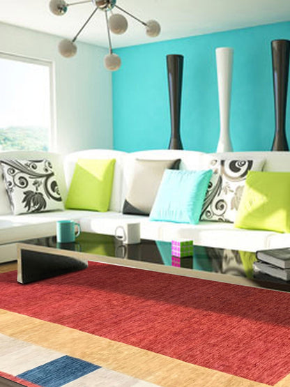 Artisan Lorraine Red Multi Modern Knotted Rug - Rugs - Artisan - Atlanta Designer Rugs