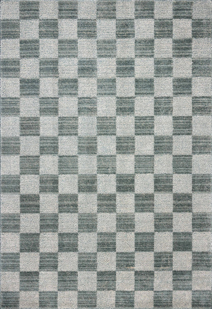 Chris Loves Julia x Loloi Calvin  Blue Ivory Contemporary