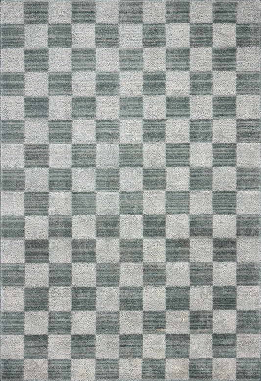 Chris Loves Julia x Loloi Calvin  Blue Ivory Contemporary