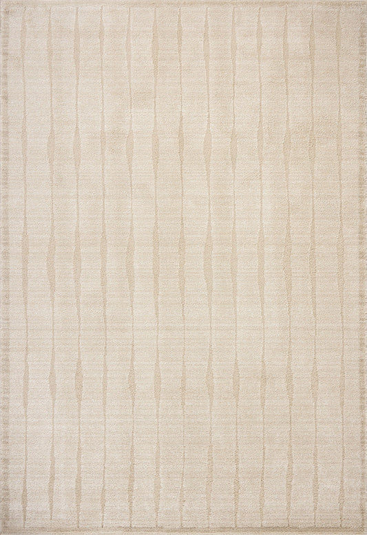 Chris Loves Julia x Loloi Calvin  Ivory Oatmeal Contemporary