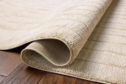 Chris Loves Julia x Loloi Calvin  Ivory Oatmeal Contemporary