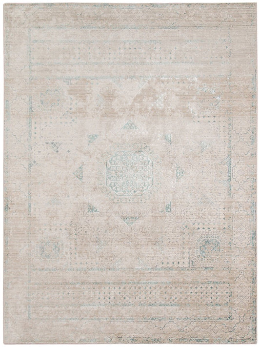 Limited Rosy RO - 511 Aqua BLUE Transitional Machinemade Rug - Rugs - Limited - Atlanta Designer Rugs