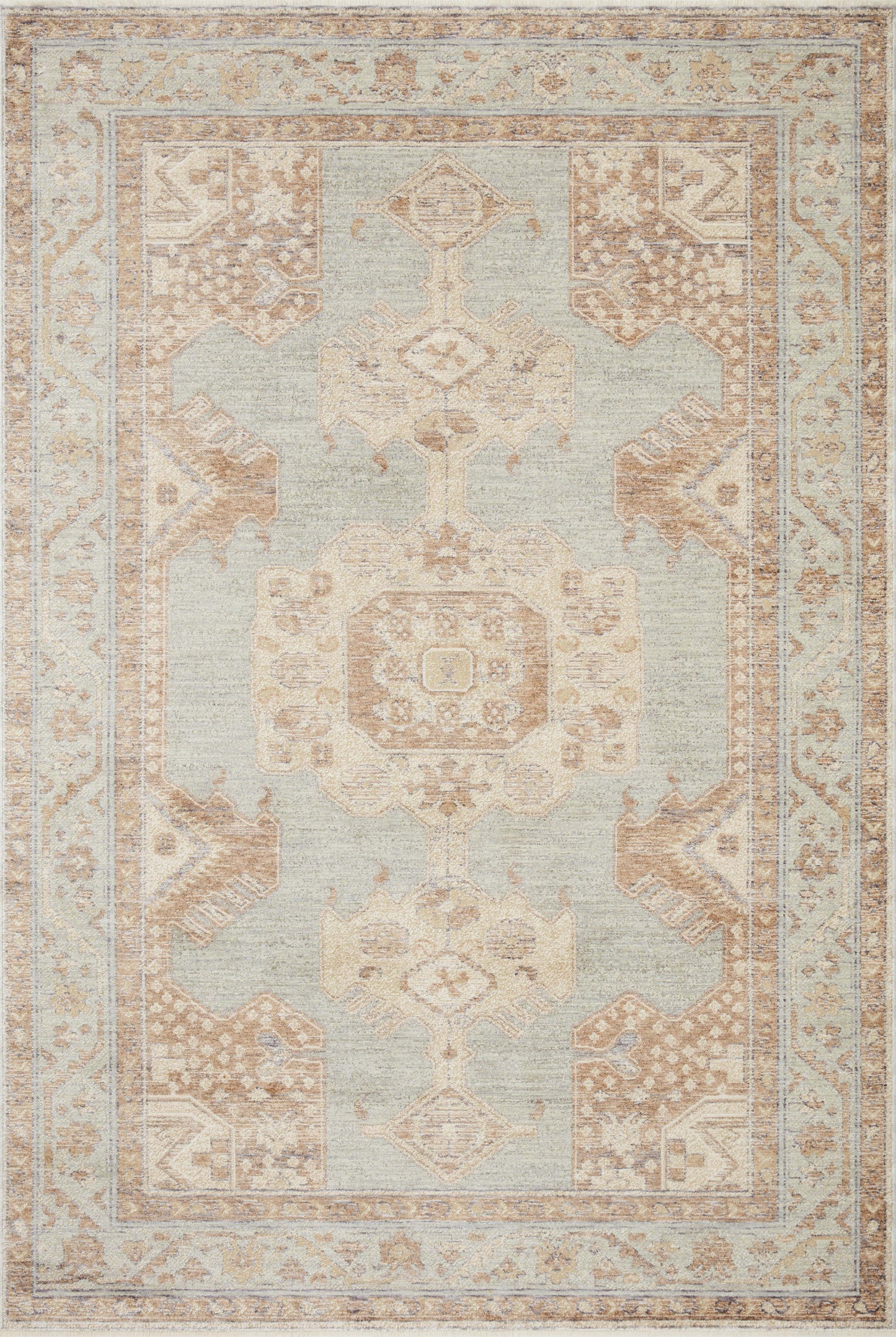 Magnolia Home by Joanna Gaines x Loloi Carlisle  Seafoam Taupe Traditional