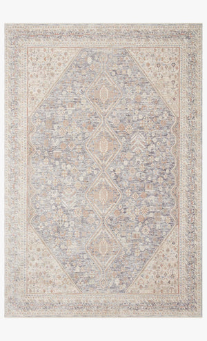 Magnolia Home by Joanna Gaines x Loloi Carlisle CAR-03 Blue Ivory Traditional Power Loomed Rug