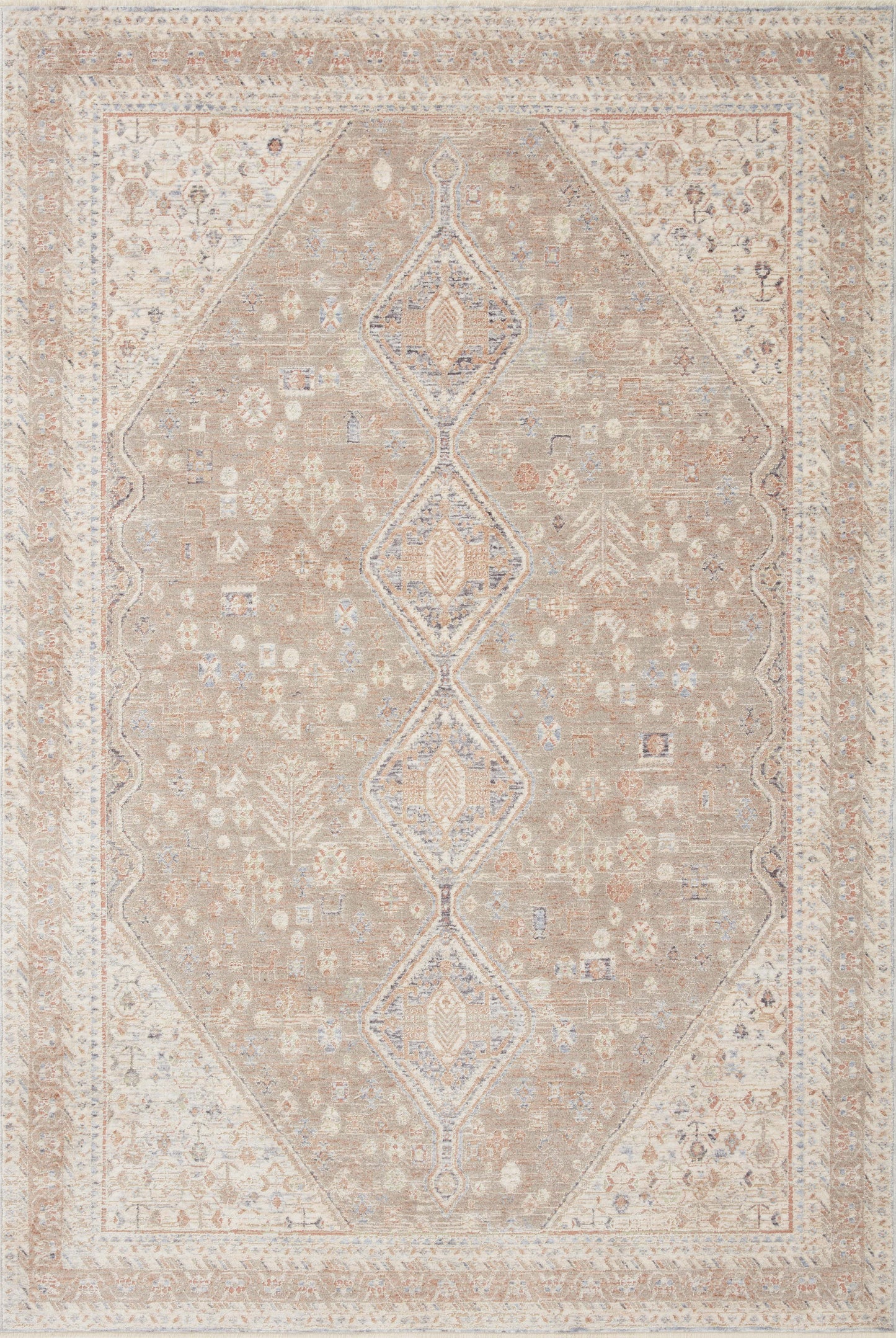 Magnolia Home by Joanna Gaines x Loloi Carlisle  Taupe Ivory Traditional