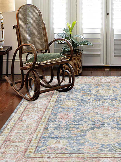 Limited Odeya OR - 804 NAVY PINK Traditional Machinemade Rug - Rugs - Limited - Atlanta Designer Rugs
