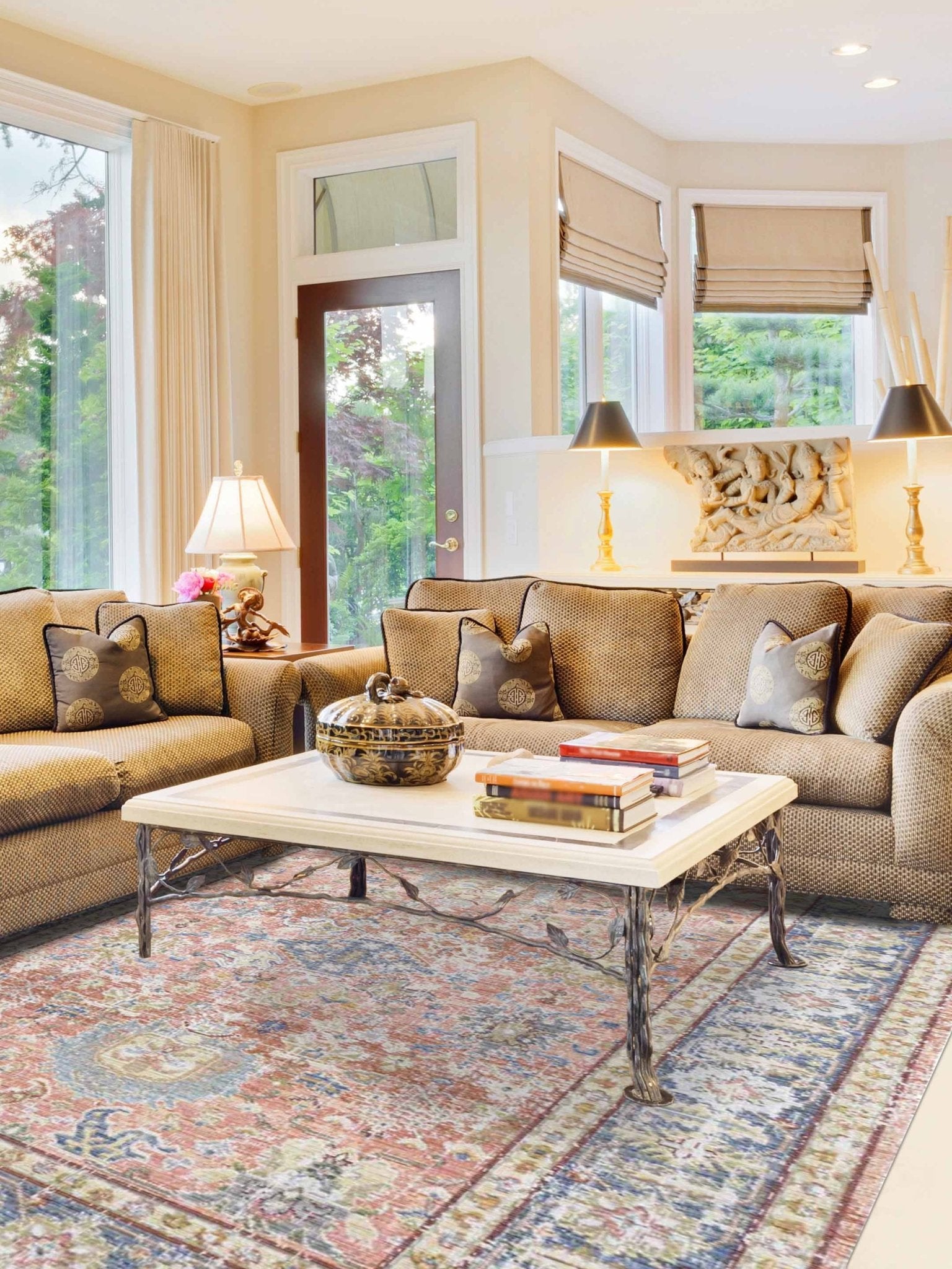 Limited Odeya OR - 805 LIVING CORAL Traditional Machinemade Rug - Rugs - Limited - Atlanta Designer Rugs