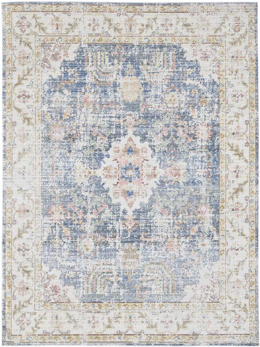Limited Odeya OR - 806 INDIGO BLUE IVORY Traditional Machinemade Rug - Rugs - Limited - Atlanta Designer Rugs
