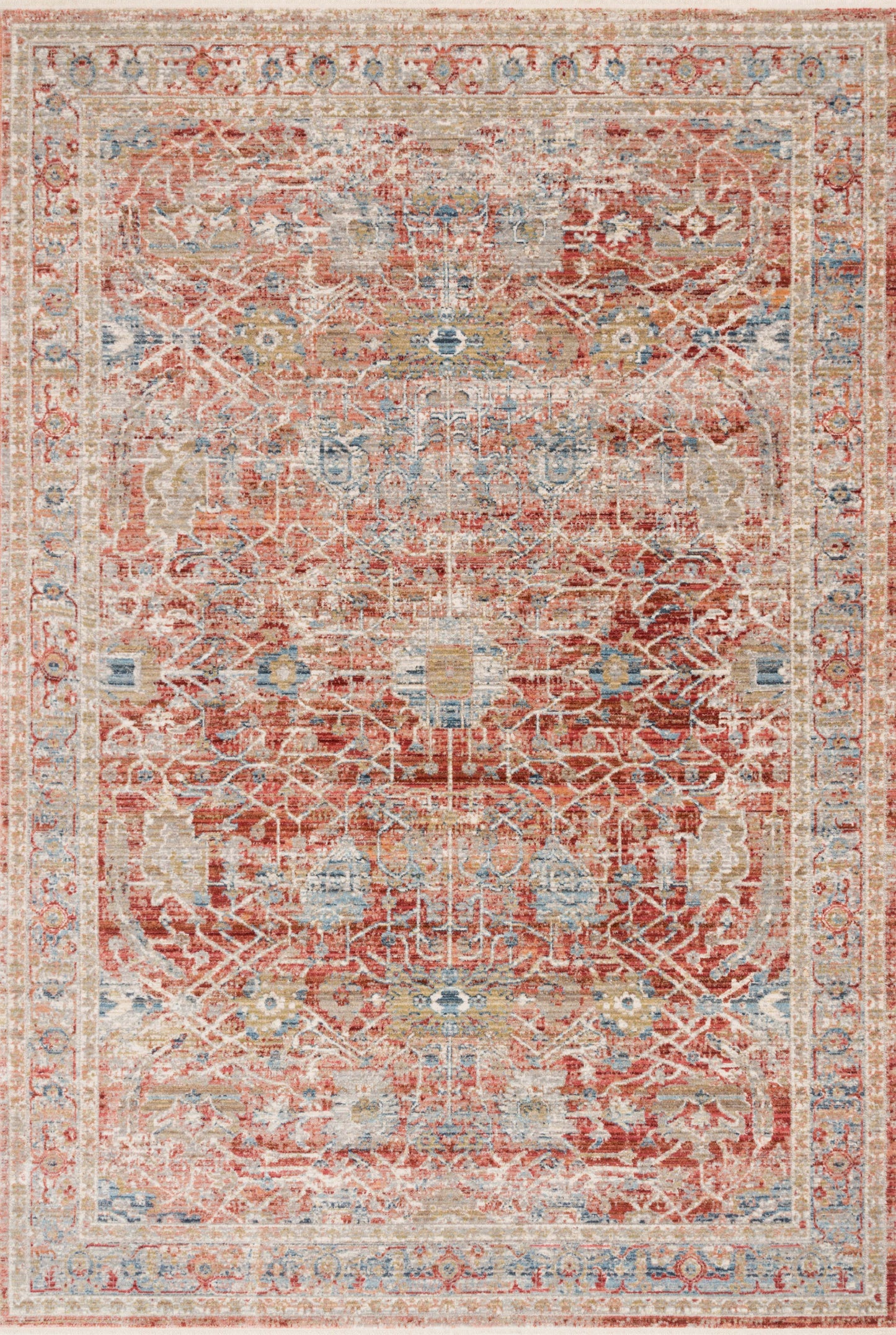 Loloi Claire  Red Ivory Traditional