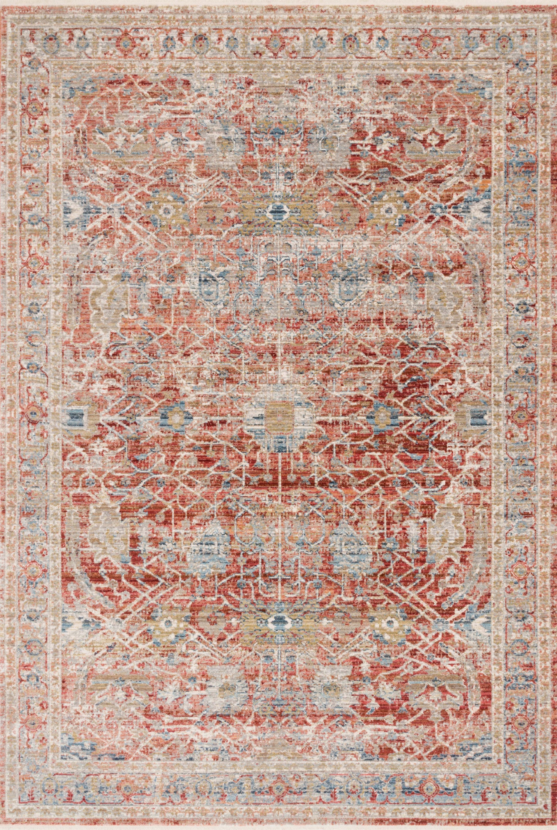 Loloi Claire  Red Ivory Traditional
