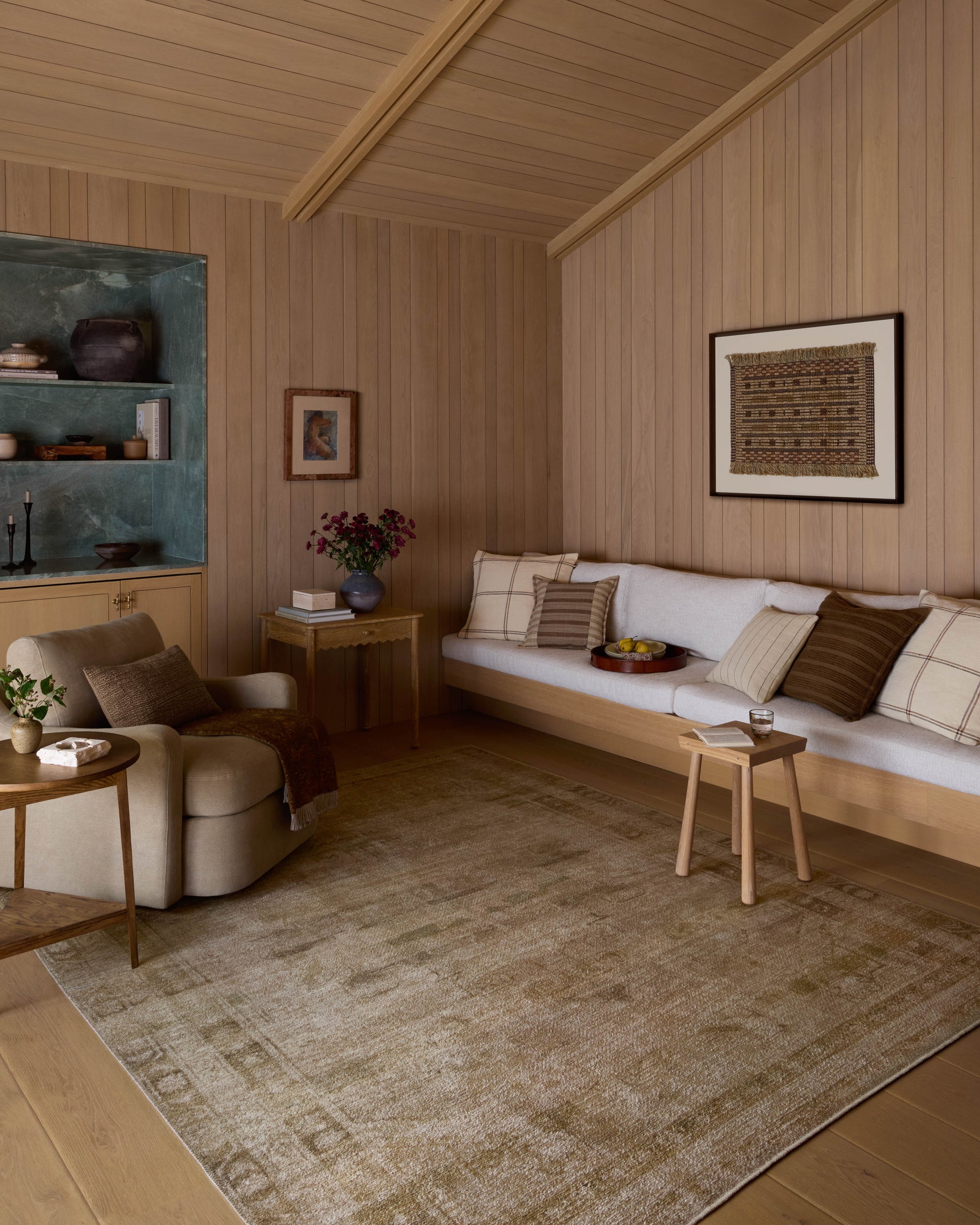 Amber Lewis x Loloi Cambria  Natural Jade Traditional