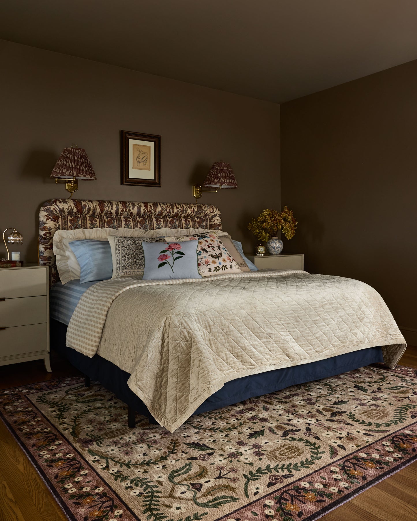 Rifle Paper Co. x Loloi Canopy  Aubergine  Transitional