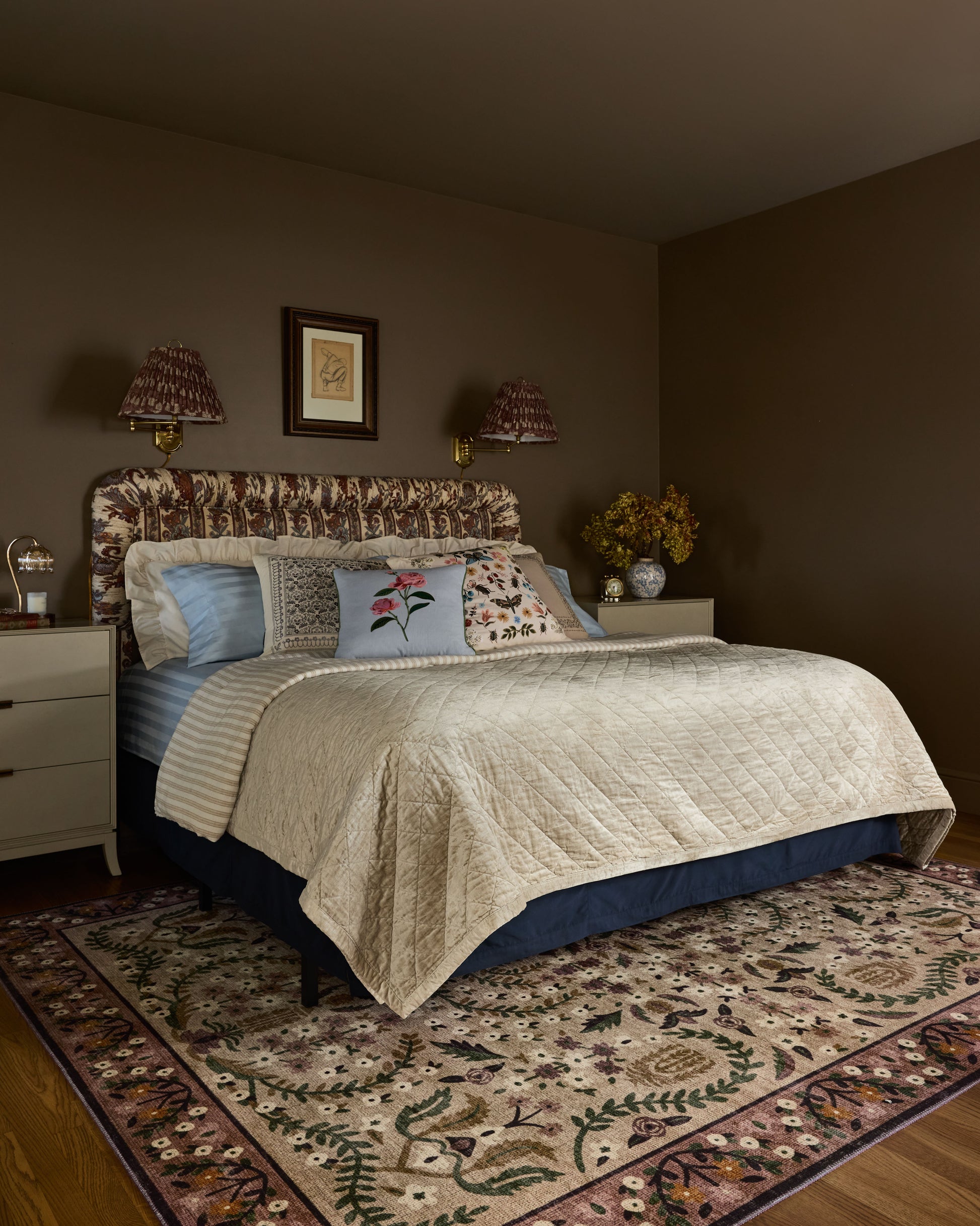 Rifle Paper Co. x Loloi Canopy  Aubergine  Transitional