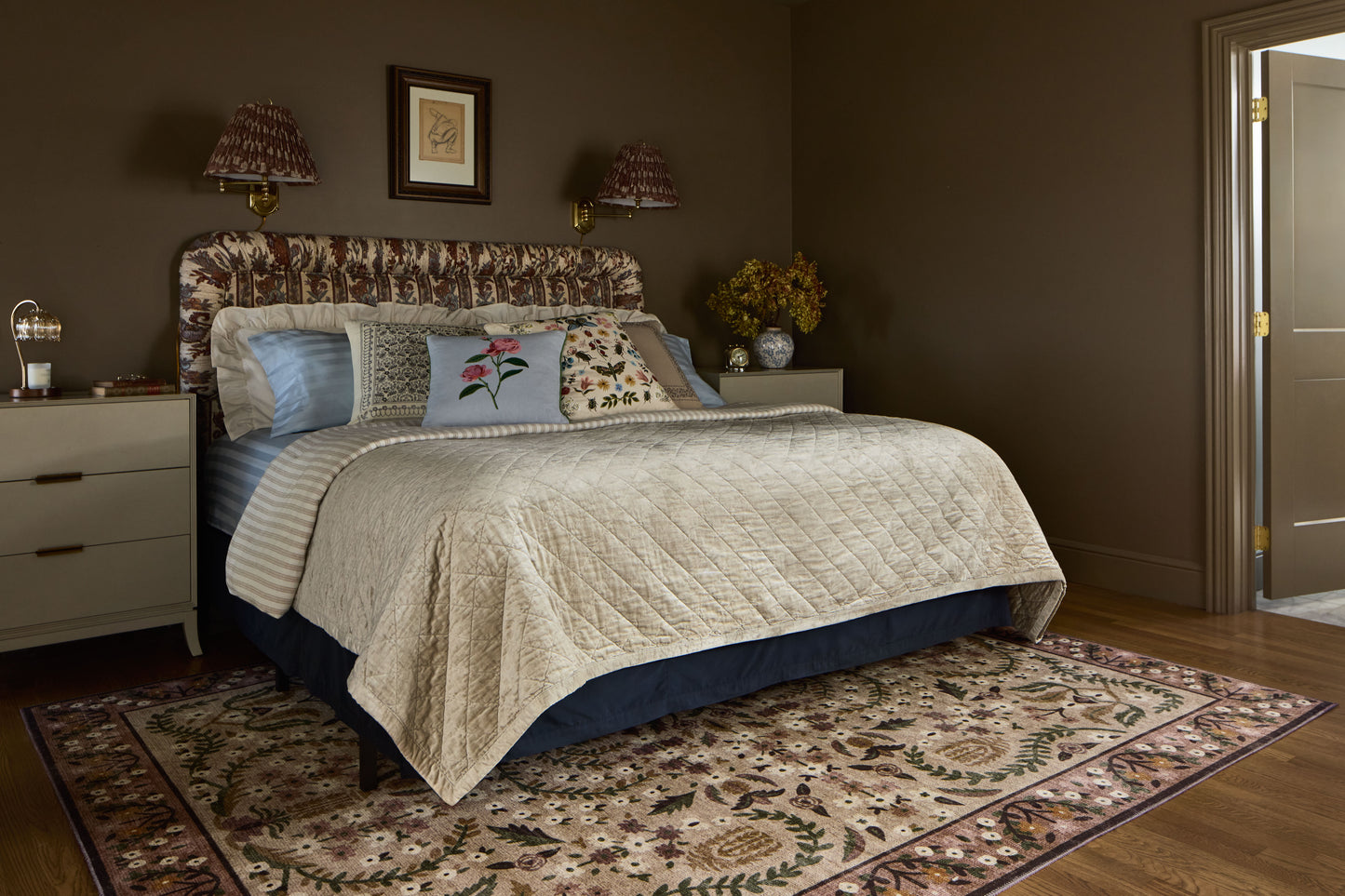 Rifle Paper Co. x Loloi Canopy  Aubergine  Transitional