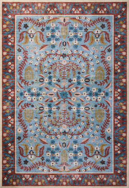 Rifle Paper Co. x Loloi Canopy  Red Blue Transitional