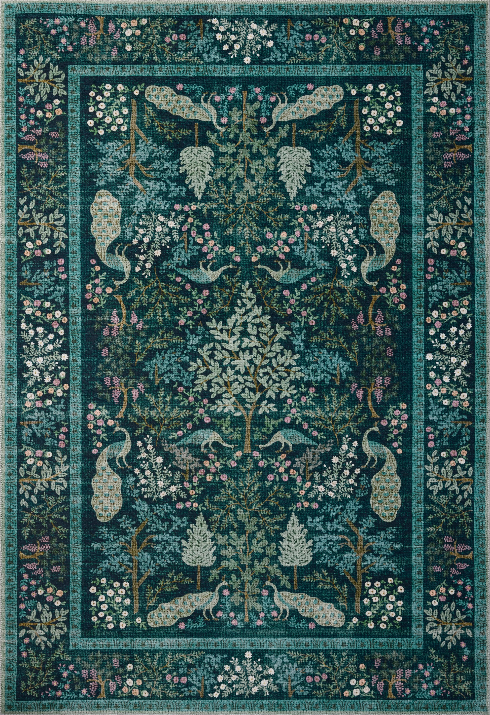 Rifle Paper Co. x Loloi Canopy  Teal  Transitional