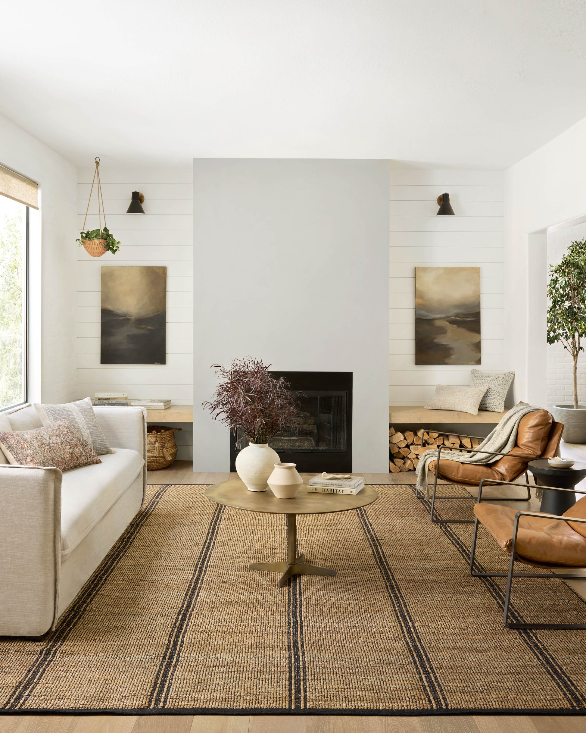 Angela Rose x Loloi Colton  Natural Black Contemporary