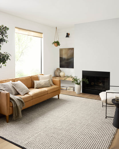 Angela Rose x Loloi Colton  Ivory Black Contemporary