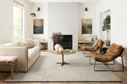 Angela Rose x Loloi Colton  Ivory Black Contemporary