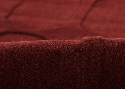 Momeni Contour  Burgundy  Contemporary