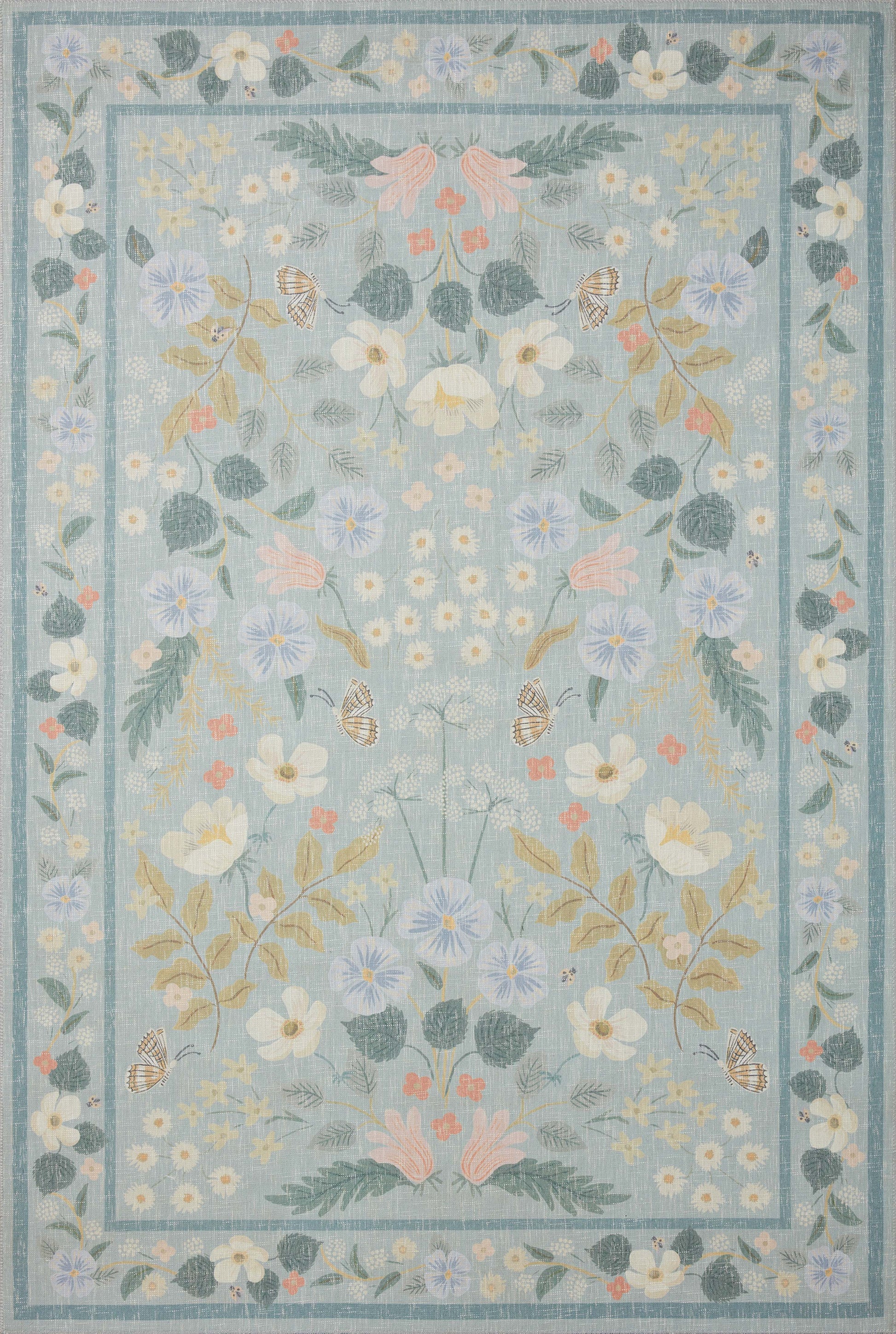 Rifle Paper Co. x Loloi Cotswolds  Sky  Contemporary