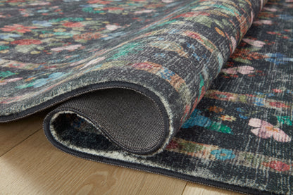 Rifle Paper Co. x Loloi Courtyard  Charcoal  Contemporary