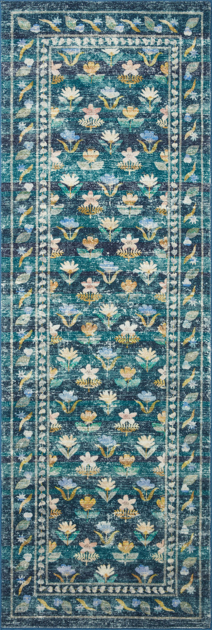 Rifle Paper Co. x Loloi Courtyard  Emerald  Contemporary