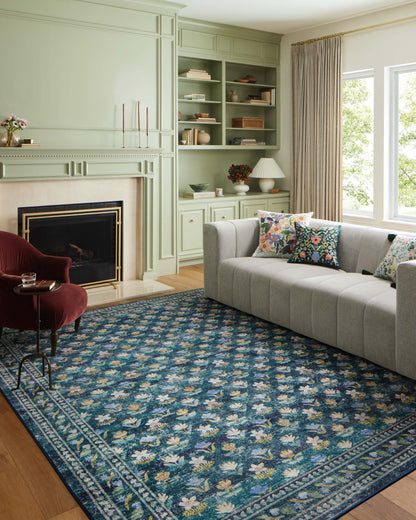 Rifle Paper Co. x Loloi Courtyard  Emerald  Contemporary