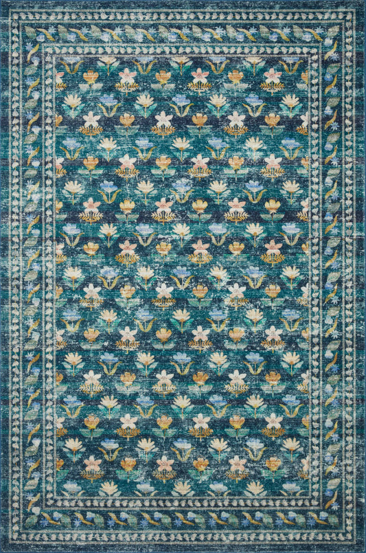 Rifle Paper Co. x Loloi Courtyard  Emerald  Contemporary