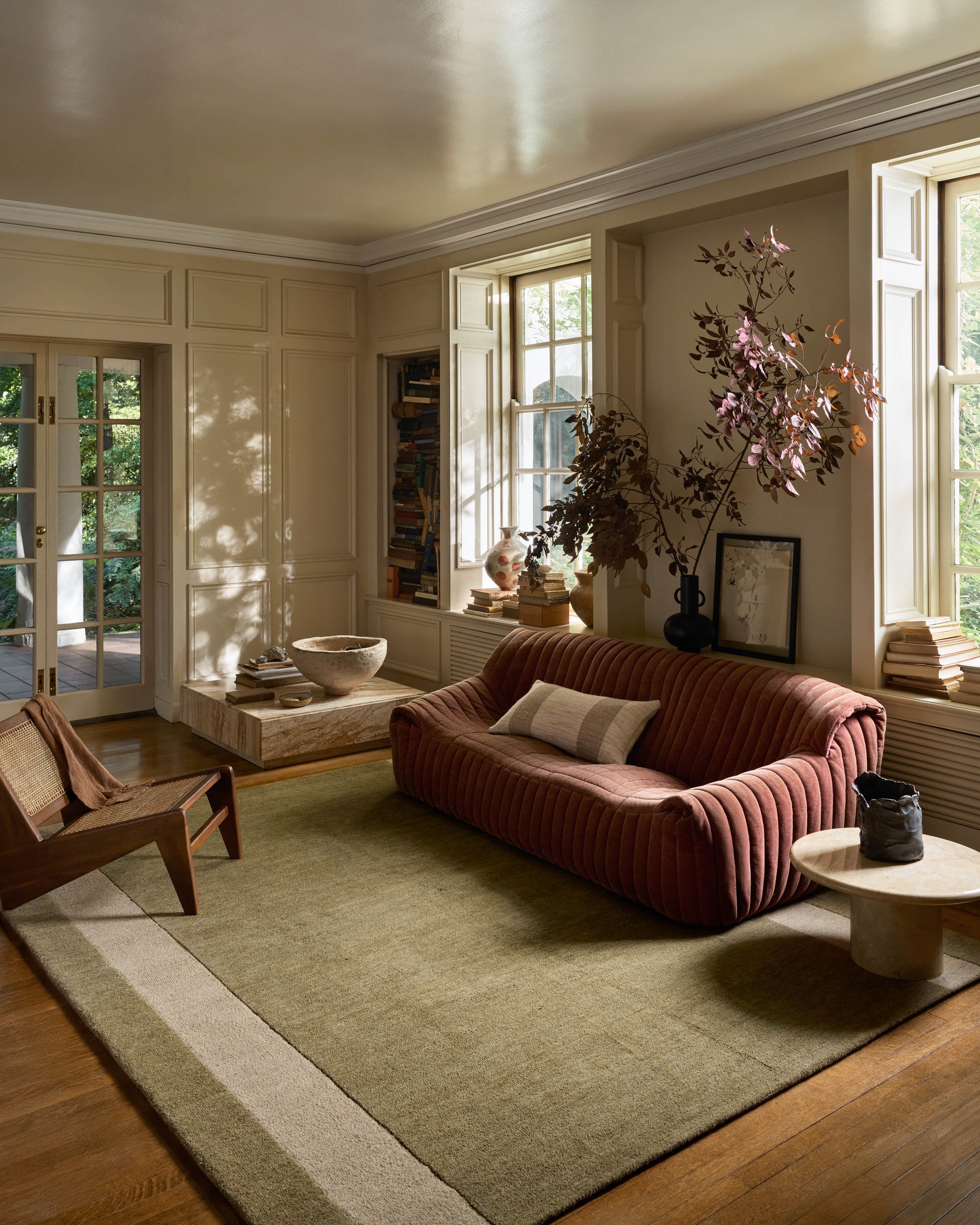 Leanne Ford x Loloi Craven  Light Olive Oatmeal Contemporary