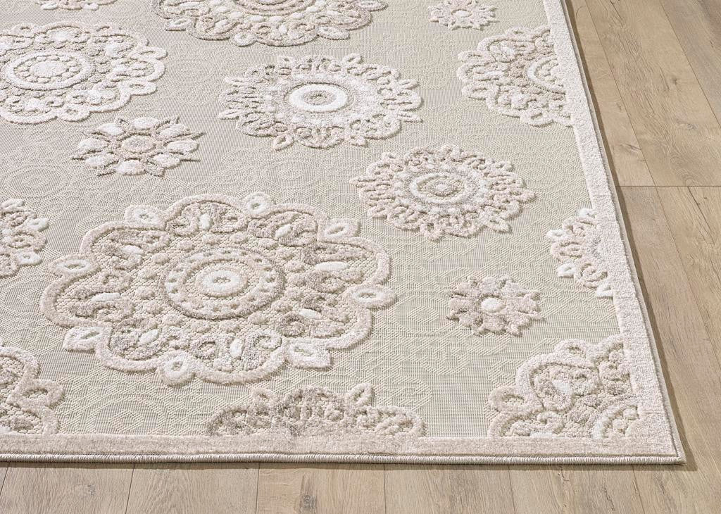 Kas Calla 6933 Taupe Indoor/Outdoor Machine Woven Rug