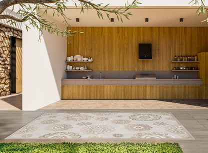 Kas Calla 6933 Taupe Indoor/Outdoor Machine Woven Rug