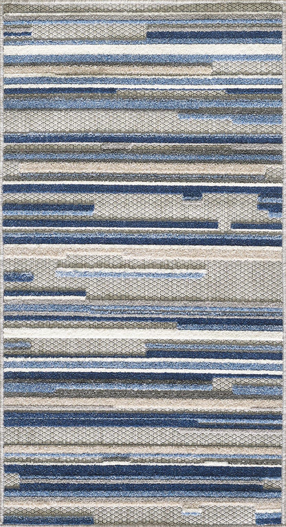 Kas Calla 6920 Blue Indoor/Outdoor Machine Woven Rug