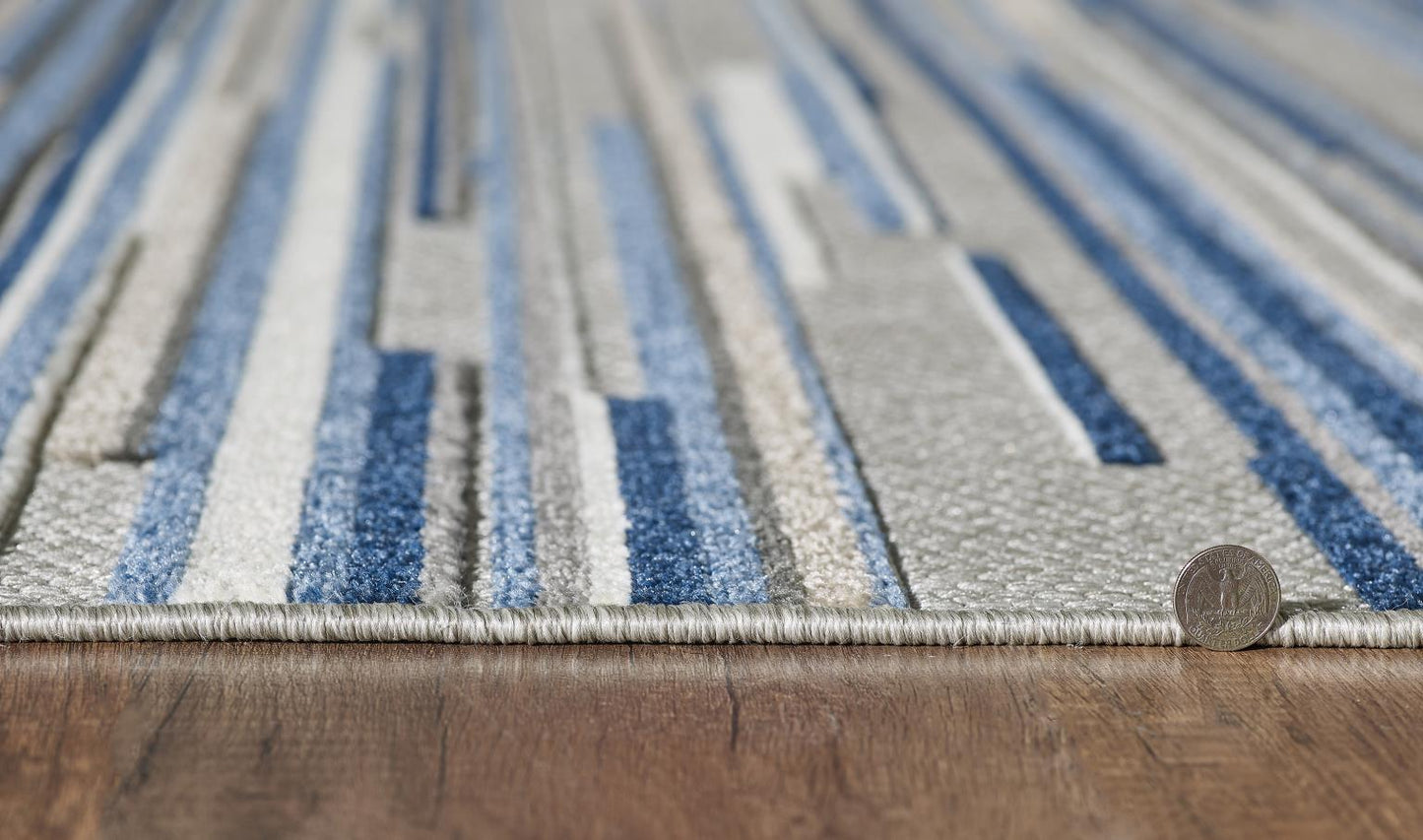 Kas Calla 6920 Blue Indoor/Outdoor Machine Woven Rug