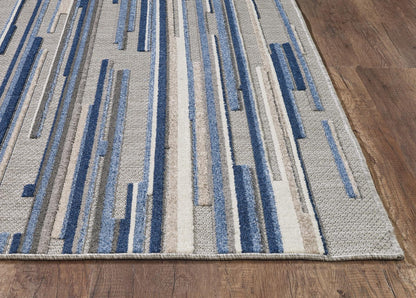 Kas Calla 6920 Blue Indoor/Outdoor Machine Woven Rug