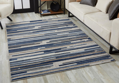 Kas Calla 6920 Blue Indoor/Outdoor Machine Woven Rug