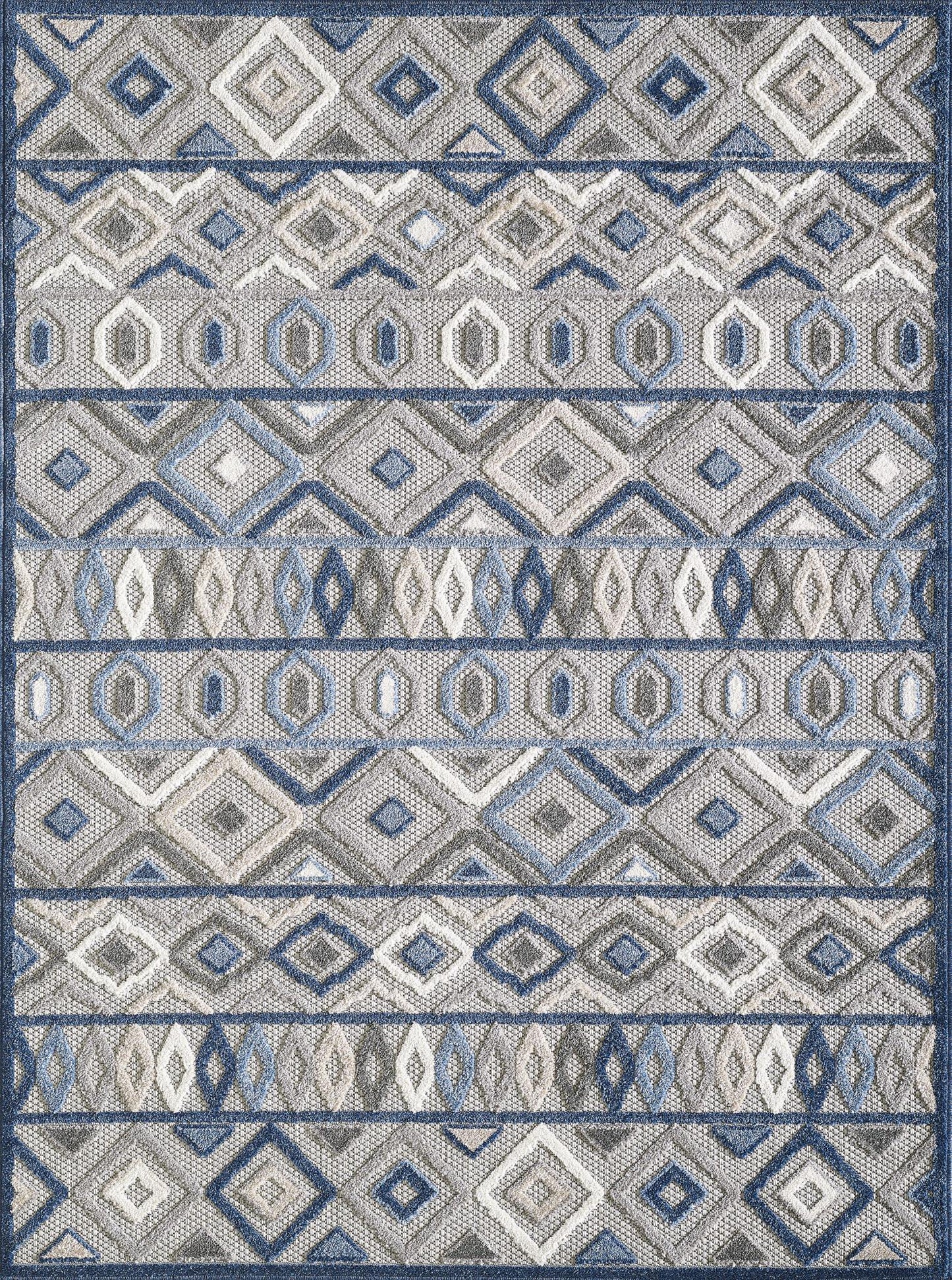 Kas Calla 6921 Grey Blue Indoor/Outdoor Machine Woven Rug