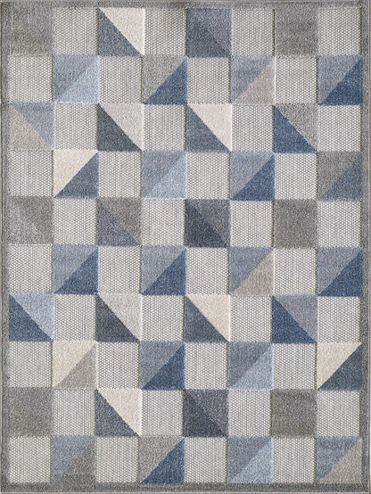Kas Calla 6923 Blue Indoor/Outdoor Machine Woven Rug