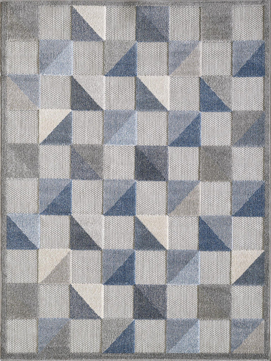 Kas Calla 6923 Blue Indoor/Outdoor Machine Woven Rug