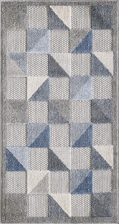 Kas Calla 6923 Blue Indoor/Outdoor Machine Woven Rug