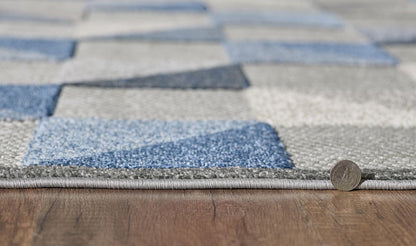 Kas Calla 6923 Blue Indoor/Outdoor Machine Woven Rug