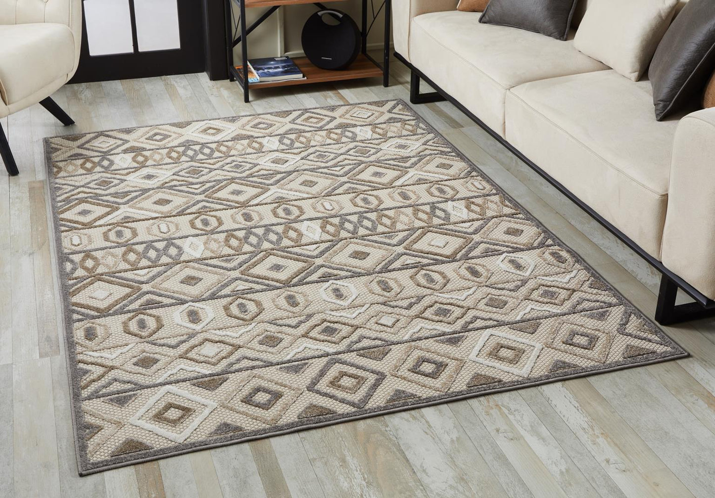 Kas Calla 6925 Grey Indoor/Outdoor Machine Woven Rug