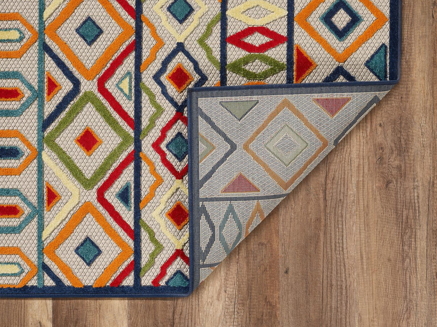 Kas Calla 6928 Ivory Multi Indoor/Outdoor Machine Woven Rug