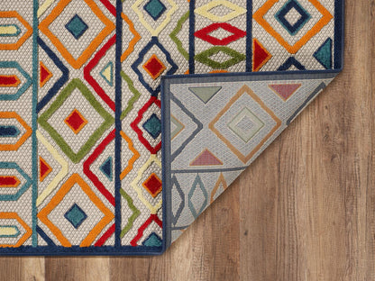 Kas Calla 6928 Ivory Multi Indoor/Outdoor Machine Woven Rug