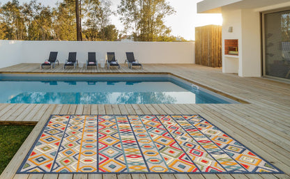 Kas Calla 6928 Ivory Multi Indoor/Outdoor Machine Woven Rug