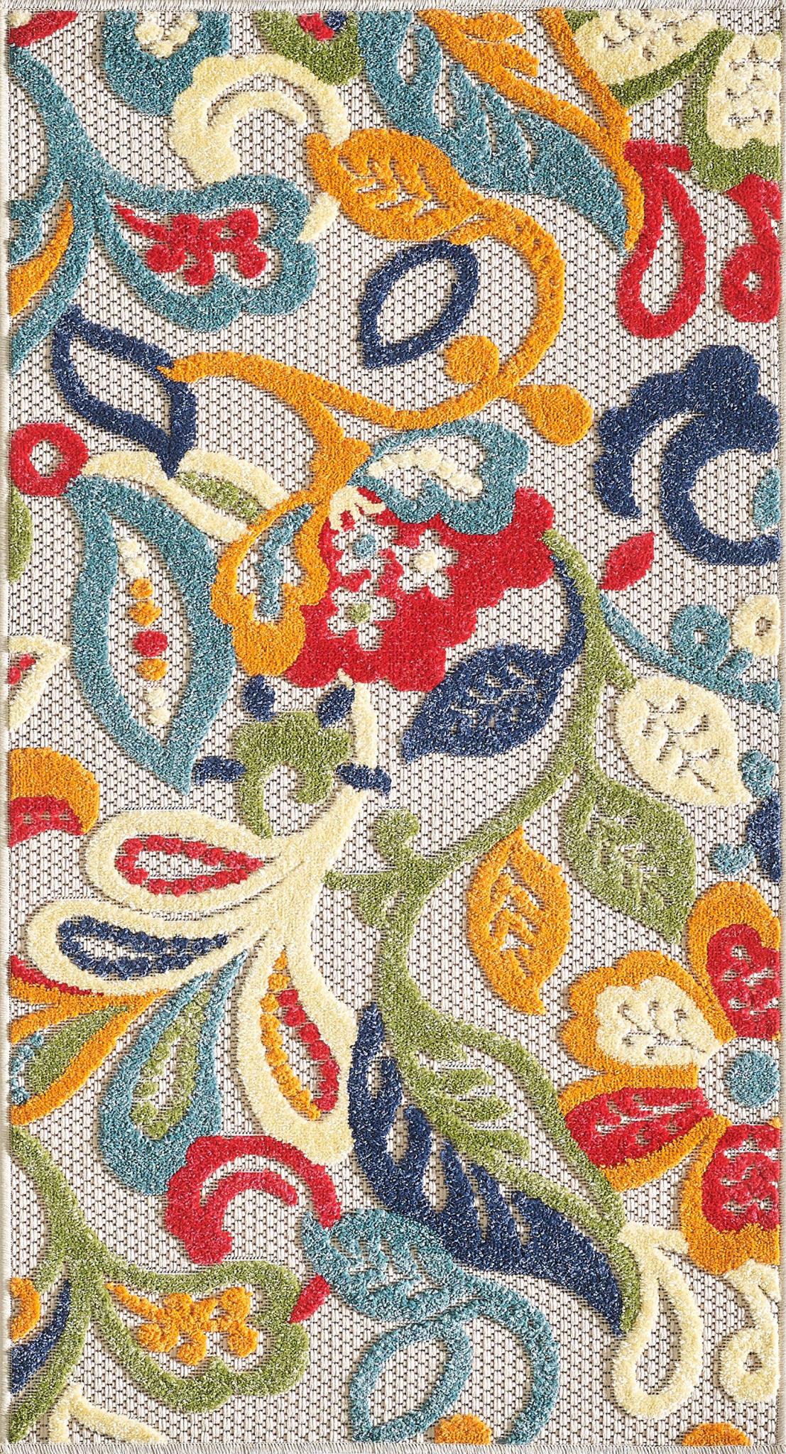 Kas Calla 6929 Ivory Multi Indoor/Outdoor Machine Woven Rug