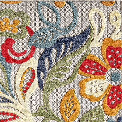 Kas Calla 6929 Ivory Multi Indoor/Outdoor Machine Woven Rug