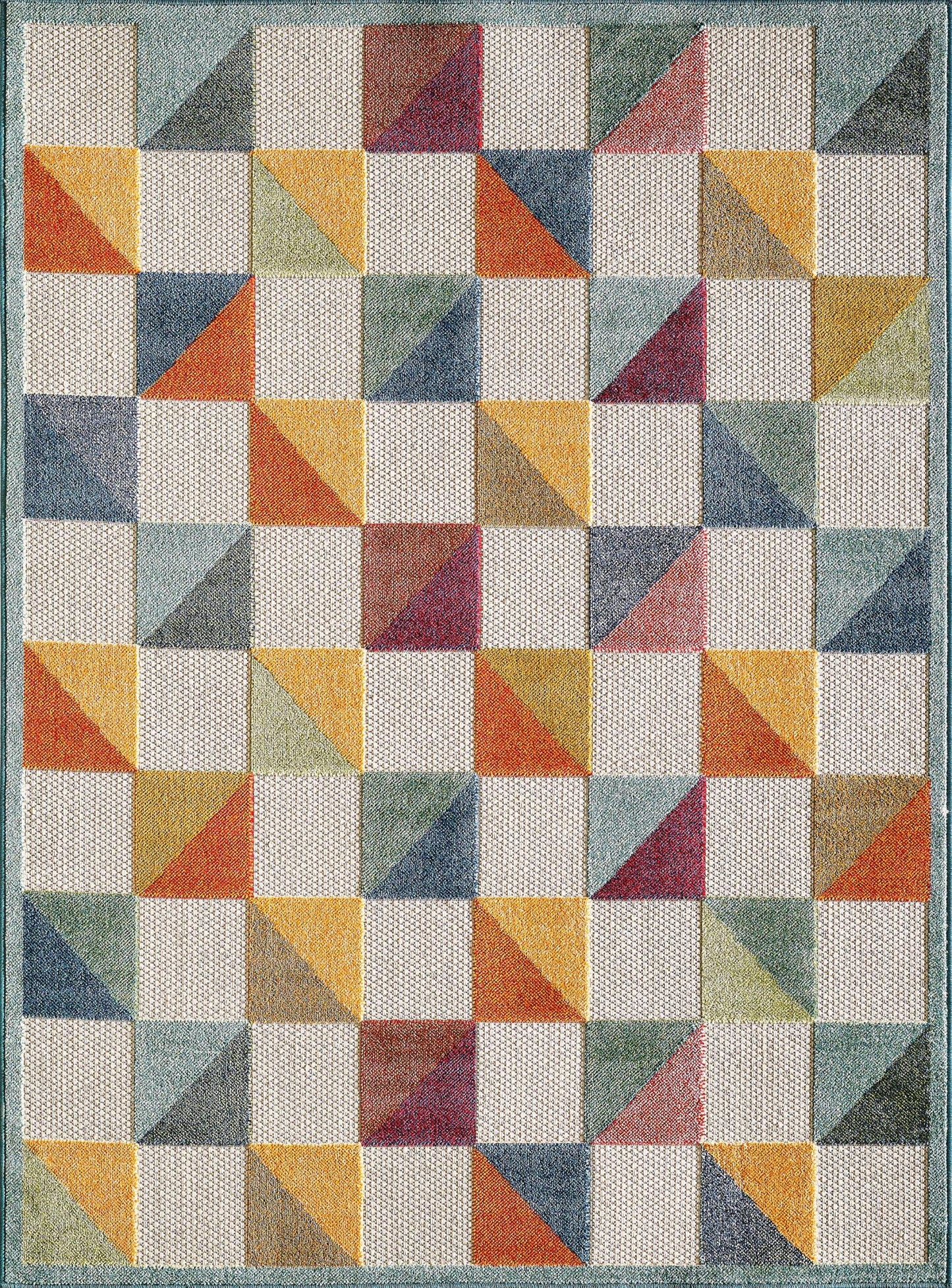 Kas Calla 6930 Ivory Multi Indoor/Outdoor Machine Woven Rug